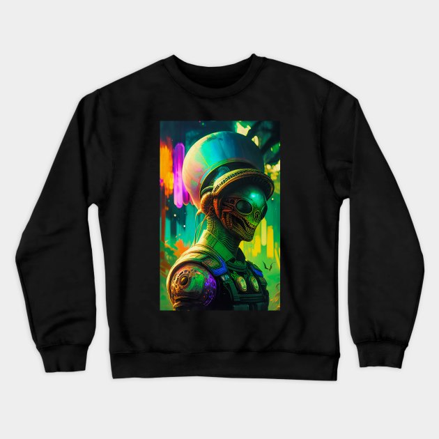 Abstract Another World Alien Crewneck Sweatshirt by Voodoo Production